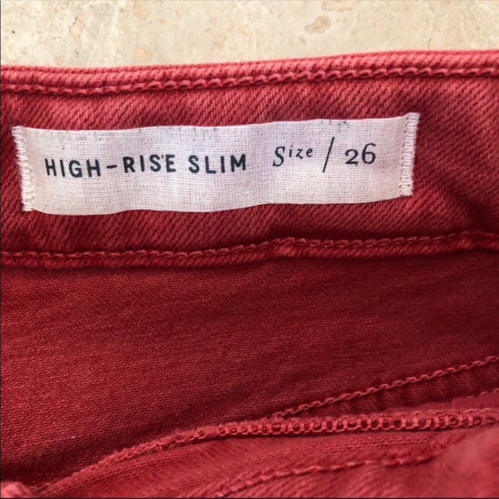 Anthropologie Jeans High Rise Distressed Slim  NWT Women’s Size 27 - Picture 7 of 12